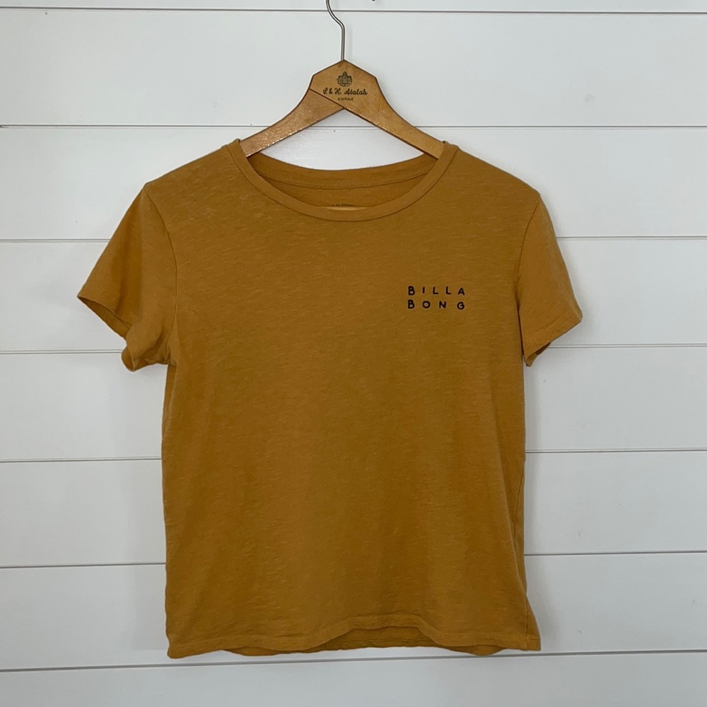 BILLABONG Women’s yellow wave tee shirt